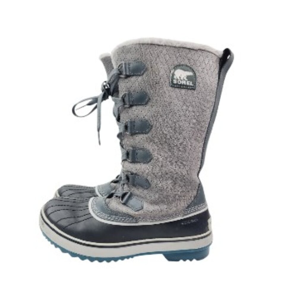 Sorel Women's Gray Tivoli High Li NL1907-051 Mid-Calf Winter Snow Boots Size 8.5